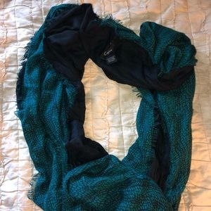 Teal and Black Fashion Scarf